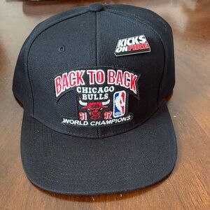 On Fire Black and Red Championship Cap